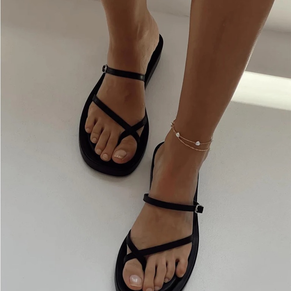 Princess Polly Platform Black Sandals